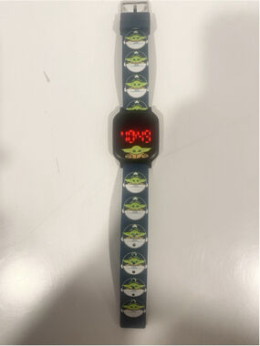 Star Wars The Child Grogu Baby Yoda LED Digital Watch Accutime Tested Works